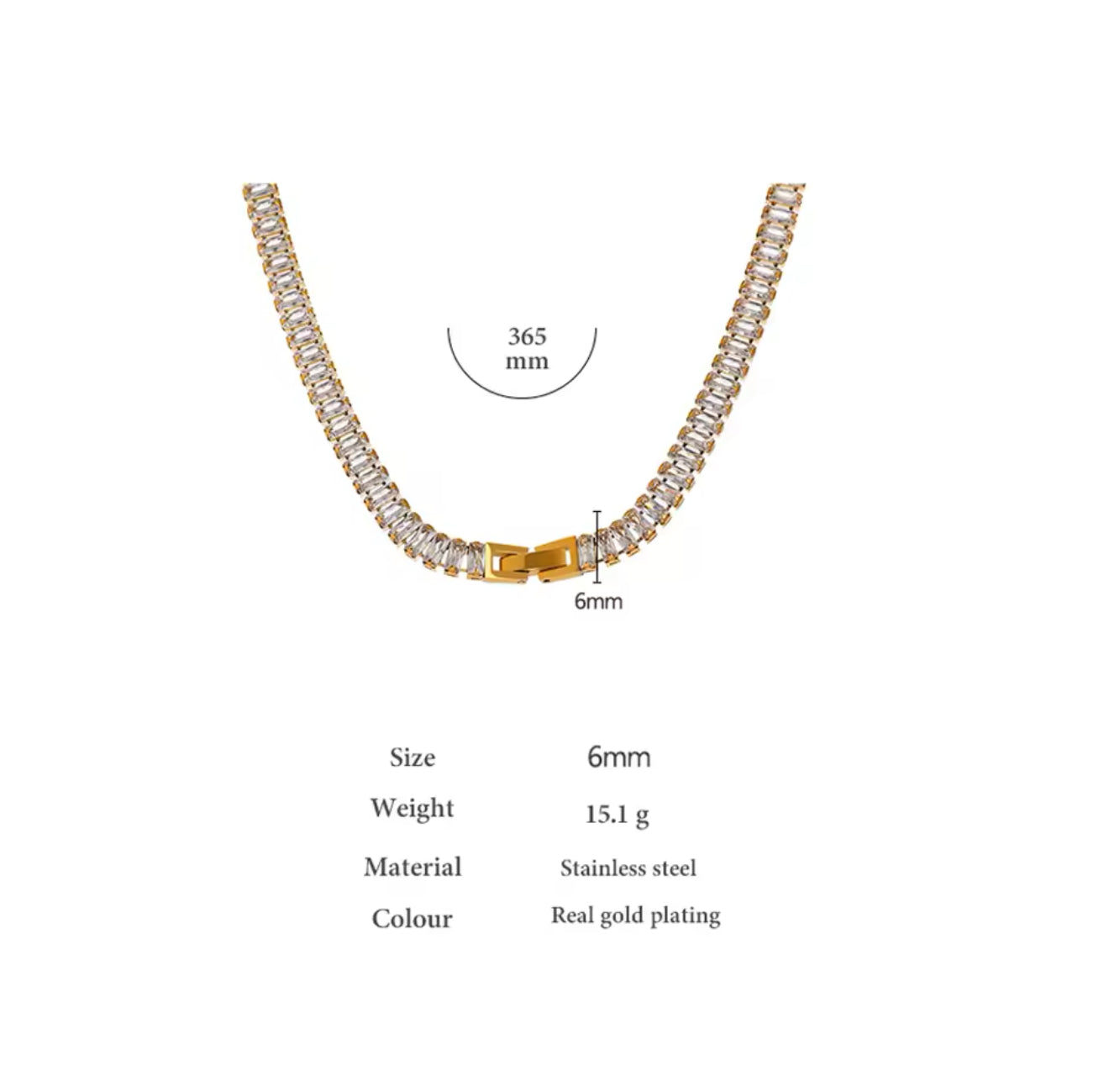 Riviera Baguette Necklace