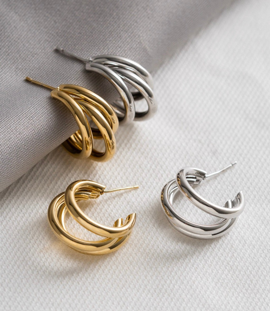 Triple Hoop Earring