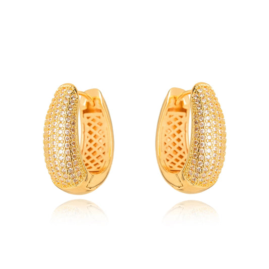 Studded hoop earring