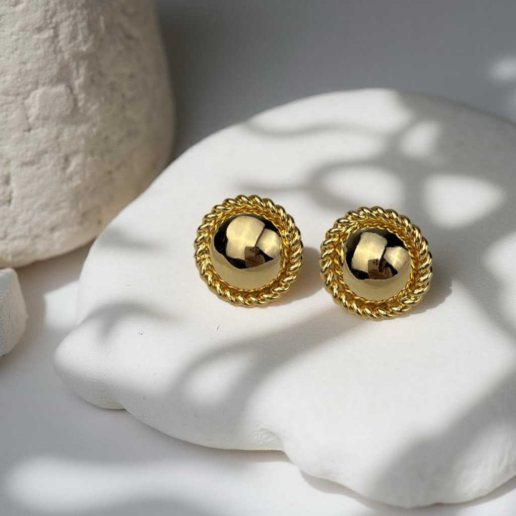 Liz Button Earring