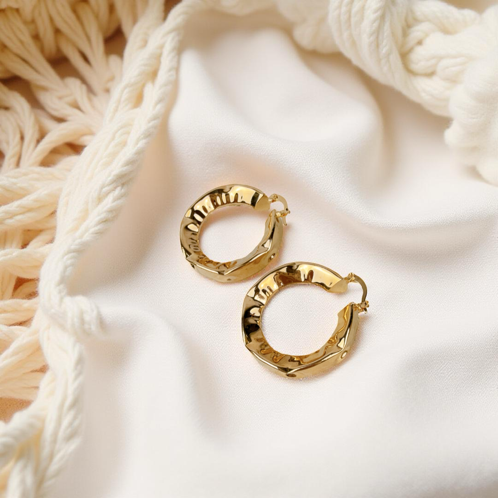 Celine organic hoop earring