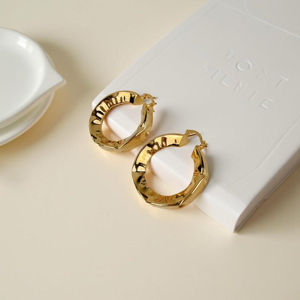 Celine organic hoop earring